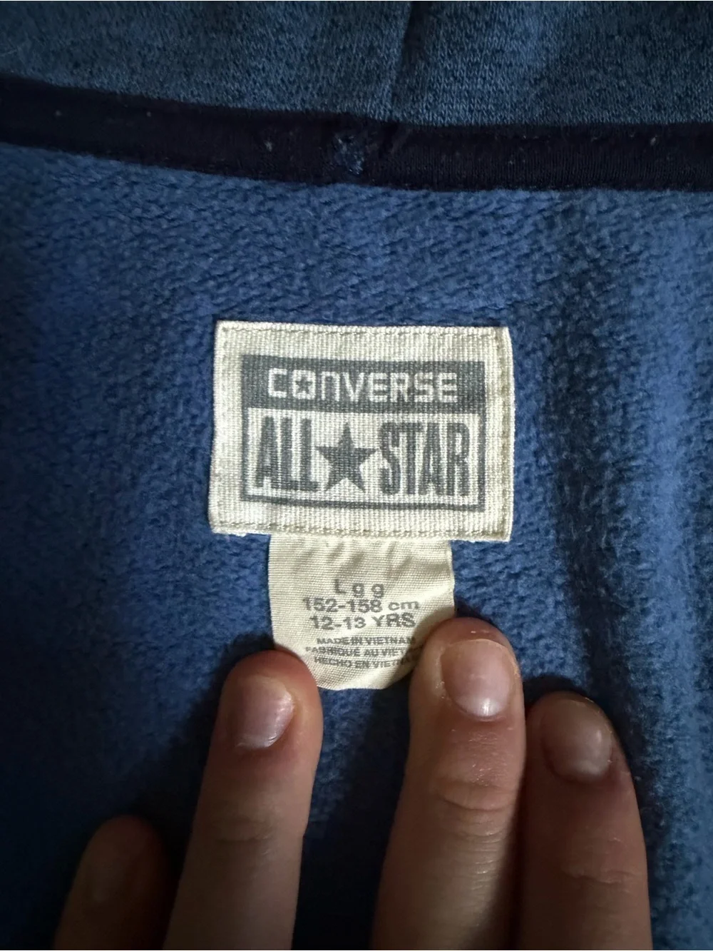 Converse Blue Two-Tone Zip Hoodie Jacket